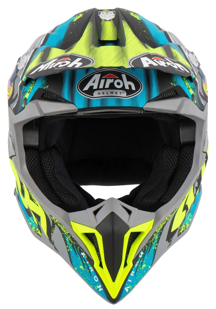 Best Airoh Wrap Alien Giallo Opaco Caschi Da Cross Ed Enduro