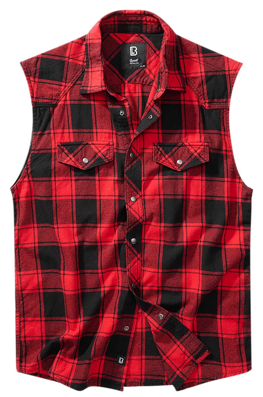 Hot Camicia A Quadri Brandit Camicia Senza Maniche Camicie E Camicie A Maniche Lunghe