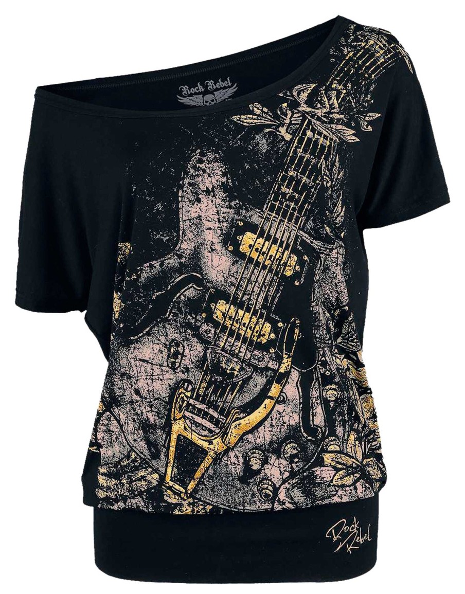 New Rock Rebel Leggi La Mia Mente Chitarra T-Shirt E Polo