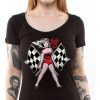 Wholesale T-Shirt Da Donna Lucky 13 Flag Girl T-Shirt E Polo